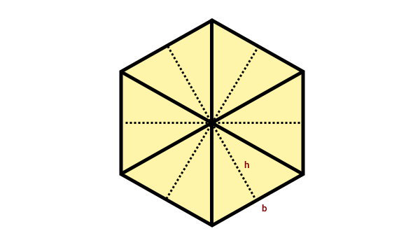 ارتفاع و قاعده مثلث های چند ضلعی منتظم